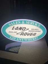 Classic Land Rover Sales and Service Garage Workshop Advertising Display Sign
