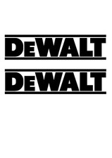 DeWALT STICKERS VINYL DECALS x 2 for TOOLBOX, CAR, VAN 190mm X 47mm