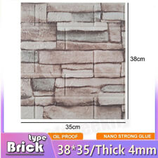 60PCS Stick On Tiles Self Adhesive Kitchen Bathroom 3D Wall Sticker Tiles Decor