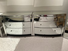 Two Mirrored Chest of Drawers