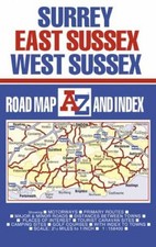 Surrey, E Sussex and W Sussex Road ... by Geographers' A-Z Map Sheet map, folded