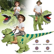 Kids Adults Inflatable Costume Riding Dinosaur Cosplay Fancy Dress Theme Party