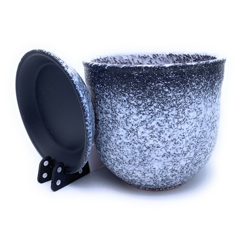 Plant pot ceramic glazed - plant, with
