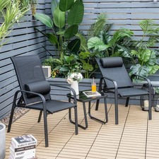 3PCS Patio Bistro Set Coffee