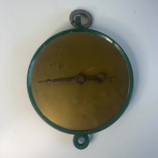 Vintage Circular Hanging Scales Unbranded Metal Frame Green - See details.