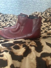 Hotter Burgundy Ankle Boots