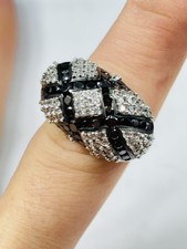 Big QVC silver ring UK size P