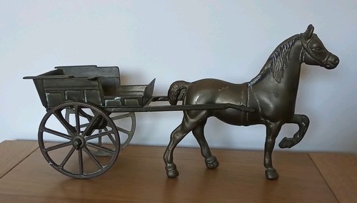 Vintage solid brass horse - vintage,