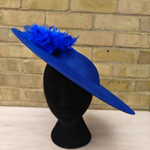 Royal blue feather flower 40cm - royal,