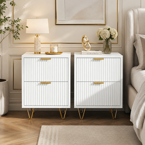 Set bedside tables white - tables,