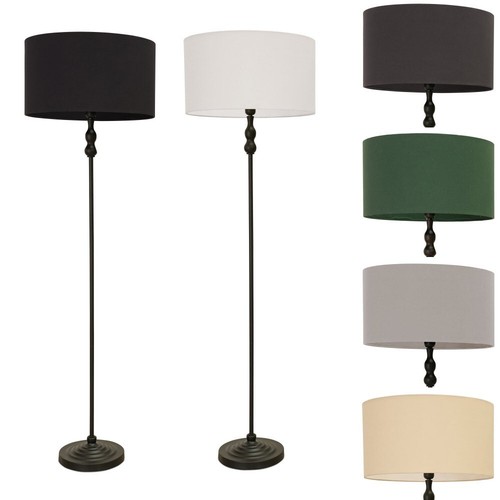 Black metal candlestick floor - metal,