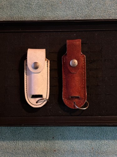 Pair leather keychain mace - pair,