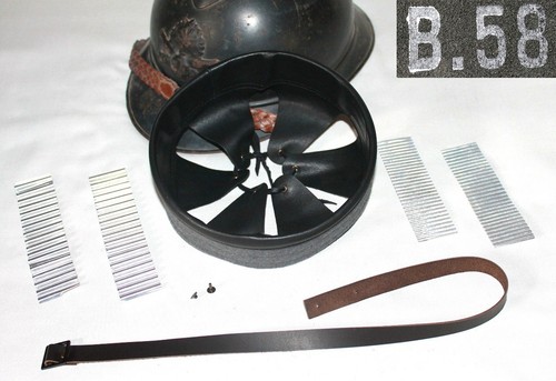 Leather black liner helmet