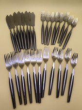 Vintage MCM Eetrite Moderna Stainless Steel Flatware Cutlery Set Knives Forks