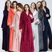 Ladies Womens Bathrobe Long