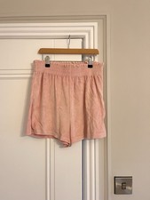 H&M pink towelling shorts size
