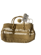 Zara Woven Basket Tote Bag