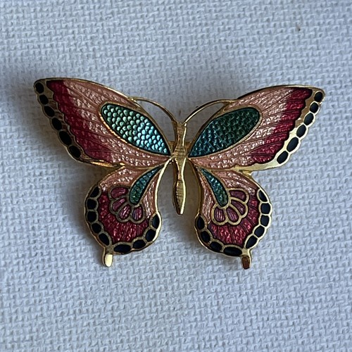 Cloisonne butterfly brooch pin - butterfly,