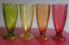 A Set of 4 Vintage Flash-Coloured Sundae Dishes (1950s–1970s)