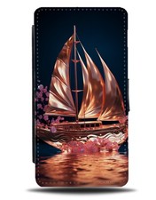 Rose Gold Sailing Boat Flip