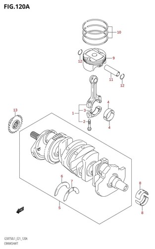 Suzuki genuine crank pin - genuine,