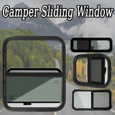 Camper Van Motorhome Universal Sliding Opening Window Glass Dark Tint Waterproof