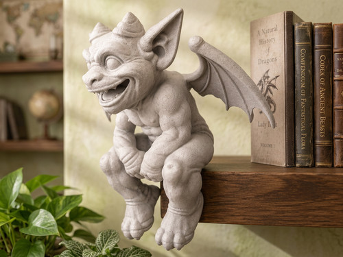 Happy gargoyle shelf sitter - happy,