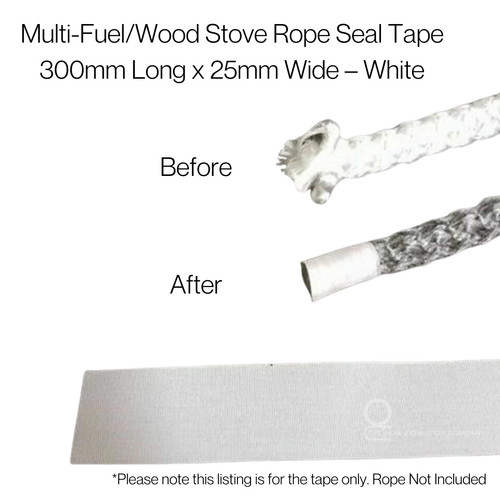 Stove rope seal tape ends - tape,