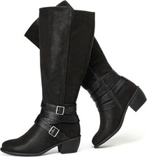 Luoika Women's Extra Wide Calf Slouchy Knee High Boots, Width Knee-High... 