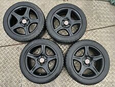 MG MGF 15" BLACK ALLOY WHEELS & GOOD MATCHING 205 50 15 TYRES 4x95.25 QQ