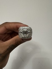 Iced Out Moissanite Ring 925