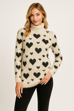 Womens Fuzzy Longline Jumper
