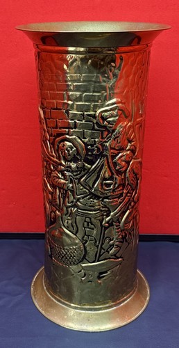 Vintage embossed brass - embossed,