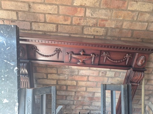 Adams mahogany fire surround