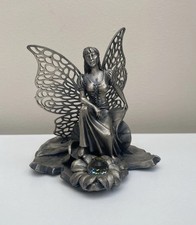 THE LEAF FAIRY By Carl Reid 3854 Pewter Figurine With Crystal 20.9 Oz