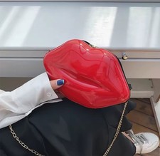 Red Lip Chain Bag Shoulder