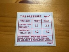 Nissan Skyline R33 Tyre Label