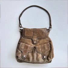 Vintage Leather Shoulder Bag Gorpcore Hobo Minimalist Campomaggi Style