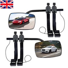 2x Flat Caravan Towing Mirrors