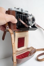 Zeiss Icon NETTAR  120 Roll Film Camera Novar 75mm f4.5 bellows lens + case