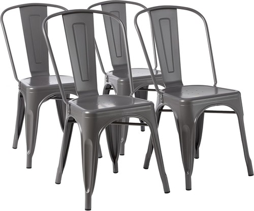 Stackable metal chairs bistro - metal,