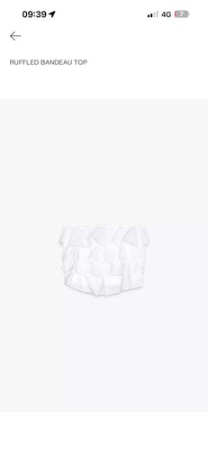 Zara ruffled bandeau top - top., uk:m