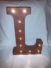  Burnished Copper Look Illuminated Letter L