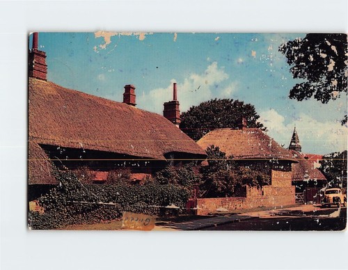 Postcard thatched cottages - postcard,