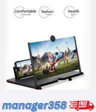 10/12inch 3D HD Video Amplifier Stand Mobile Phone Screen Magnifier New Model UK