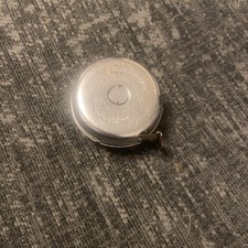 Antique Edwardian Silver-Plated Tape Measure 36cm Worcester England Vintage