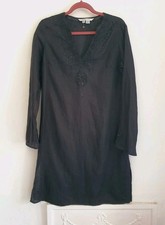 Zara Black Linen Boho Midi