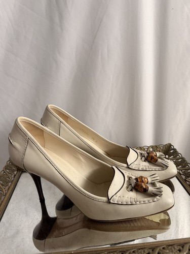 Gucci white leather - gucci, heels