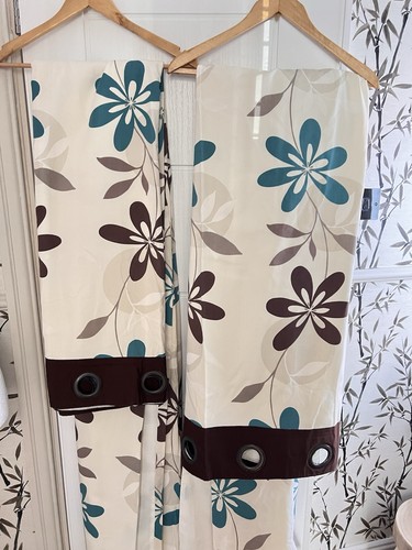 Pair eyelet curtains fully - curtains,