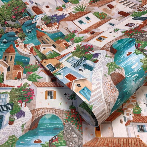 Multicolour wallpaper roll - wallpaper,